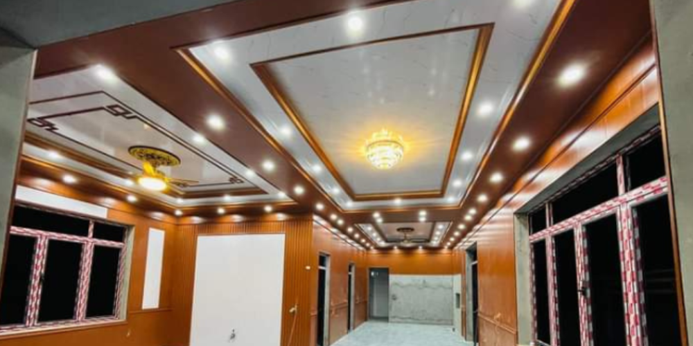 thi công trần nhựa giả gỗ