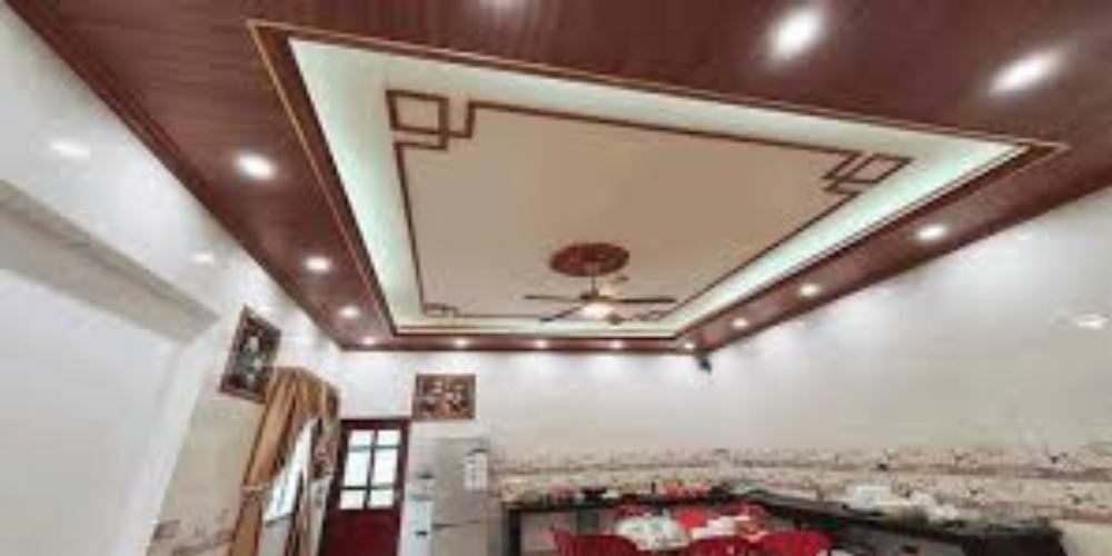 thi công trần nhựa giả gỗ