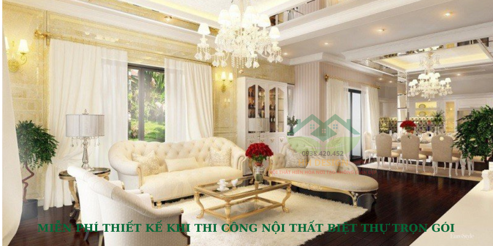 miễn phí thiết kế khi thi công nội thất biệt thự trọn gói