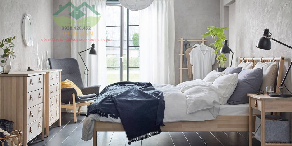 nội thất phòng ngủ theo phong cách Bắc Âu