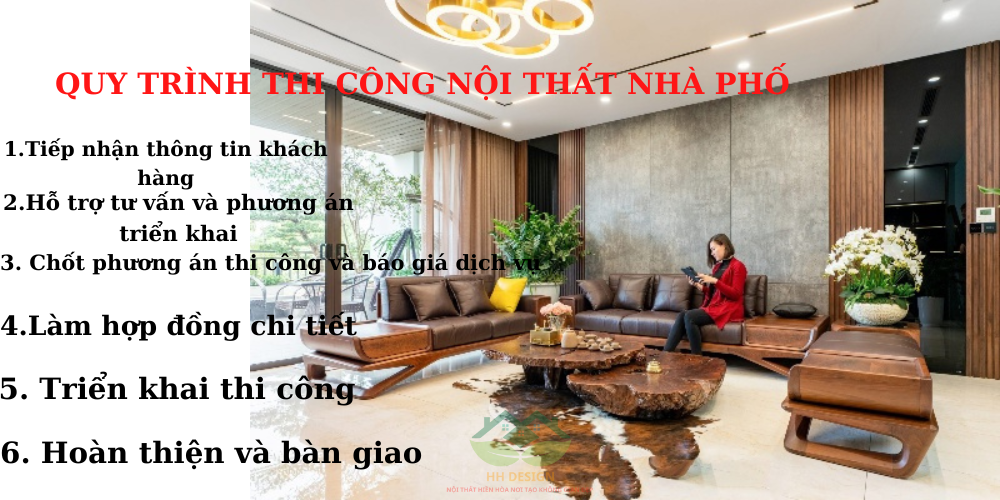 quy trình thi công nội thất nhà phố tại nội thất hiền hòa