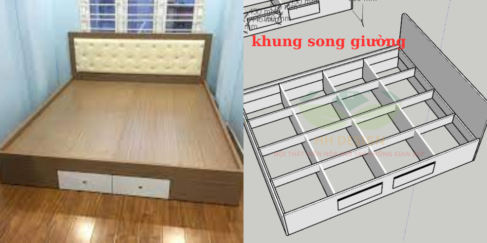 giường ngủ nhựa vincoplast cao cấp 2m