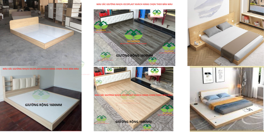 giường ngủ bệt nhựa vincoplast 