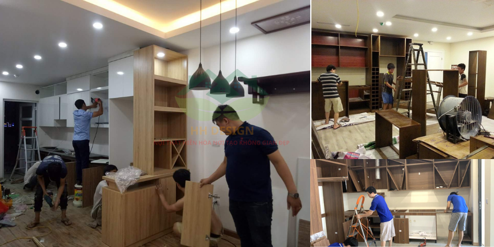 thi công lắp đặt hoàn thiện nội thất