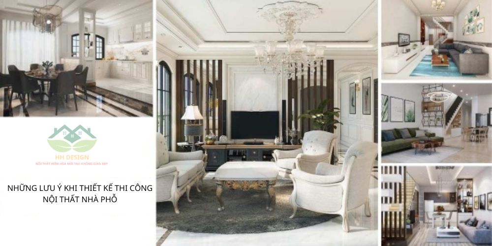 những lưu ý khi thiết kế thi công nội thất nhà phố